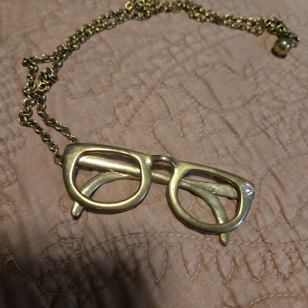 Kate Spade Gold Glasses Pendant Necklace